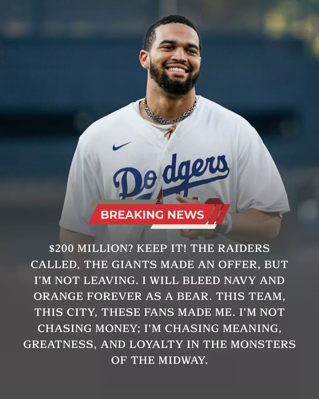 "$200 Million? FORGET IT!" Caleb Williams Shocks the NFL with Bold Declaration: "I Will Bleed Navy and Orange Forever as a Bear!" In a jaw-dropping statement, Caleb Williams stunned the NFL world by turning down a $200 million offer, declaring, “I will bleed navy and orange forever as a Bear!”