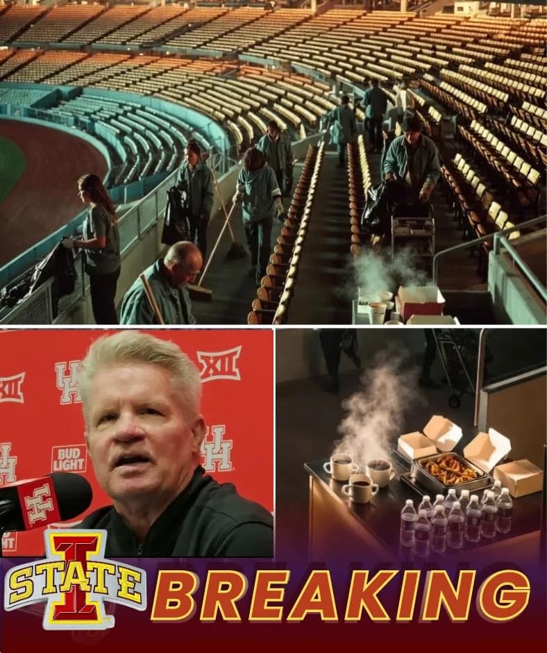 💫 Iowa State Cyclones Announce: Hiring Homeless People to Clean Hilton Coliseum Stadium at Iowa After Every Weekend Game for $20 an Hour Plus Hot Food and Drinks: When the final whistle blows and thousands of fans have left Hilton Coliseum Stadium, you'd expect the stadium to fall silent? Not quite… A special group of people step in under the still-lit lights, carrying brooms and trash bags – they were once turned away by the world, but now the Cyclones are giving them an unexpected opportunity. What really happens after the games?