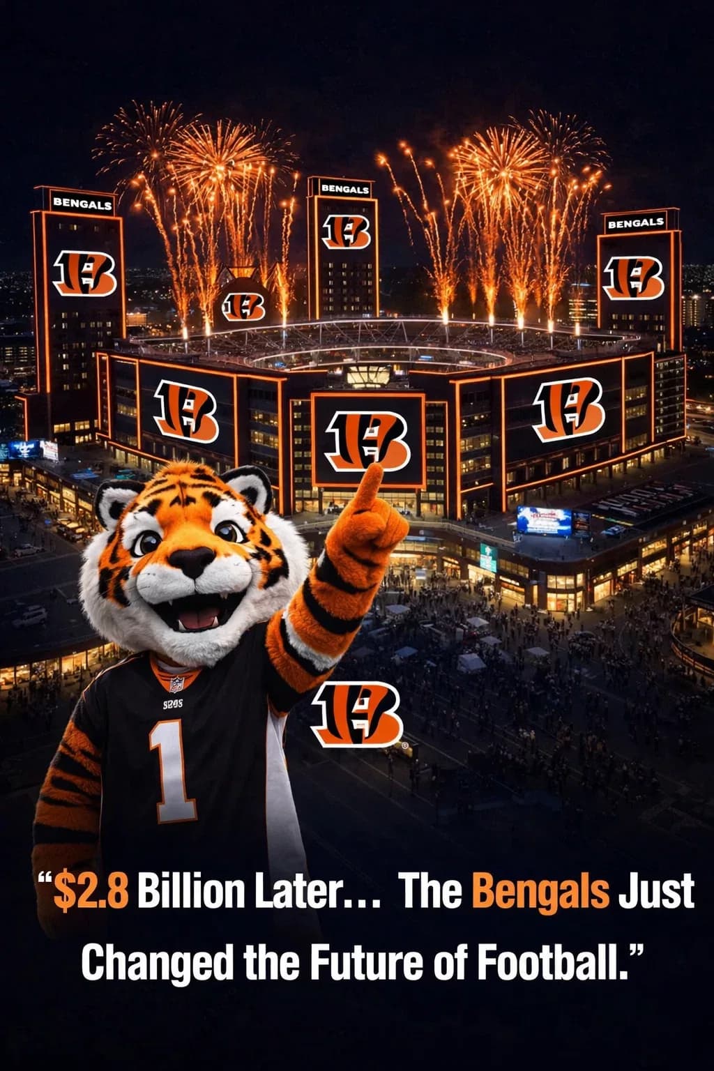 Cincinnati Bengals Announce Ambitious $2.8 Billion Paycor Stadium Transformation, Signaling a New Era in the NFL