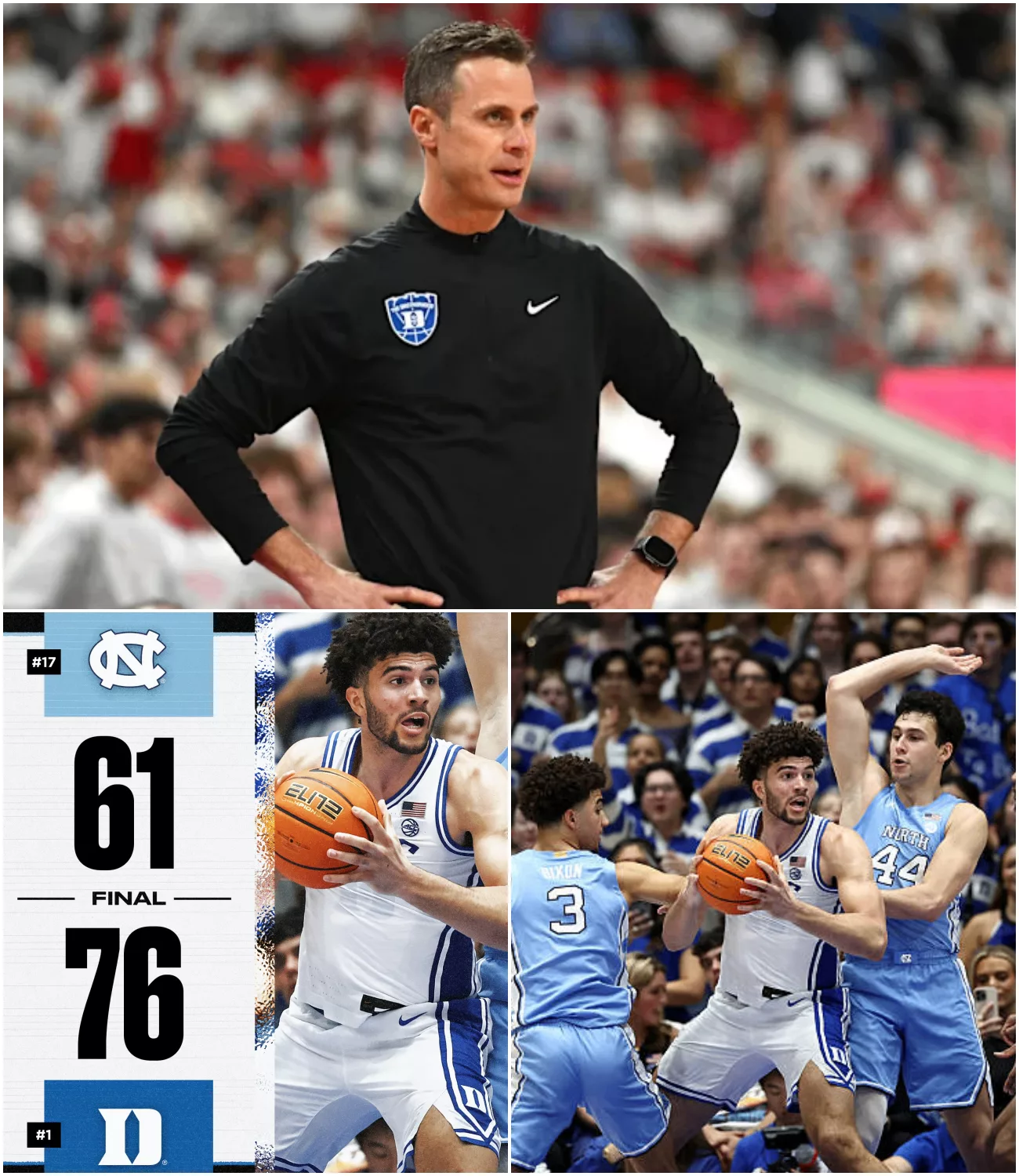 Jon Scheyer’s Defiant Stand Following Duke’s 76–61 Victory Over North Carolina